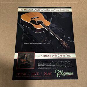 Glenn Frey of The Eagles - Takamine Guitars - 2010 Print Advertisement